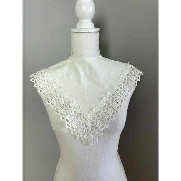 Handmade Accessories - Handmade White Lace Detachable Cape Collar Victorian Cottagecore French Country